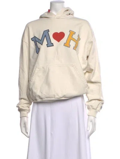 Pre-owned Madhappy Graphic Print Crew Neck Sweater In Neutrals
