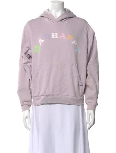 Pre-owned Madhappy Graphic Print Crew Neck Sweater In Purple