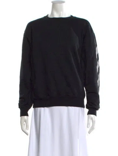 Pre-owned Madhappy Graphic Print Crew Neck Sweatshirt In Black