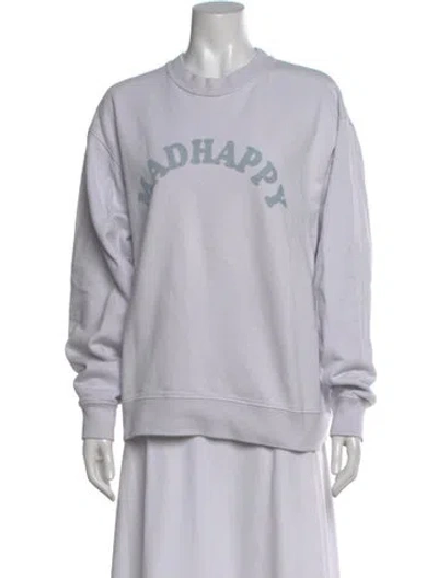 Pre-owned Madhappy Graphic Print Crew Neck Sweatshirt In Gray