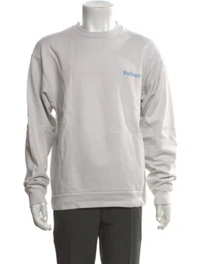 Pre-owned Madhappy Graphic Print Crew Neck Sweatshirt In Gray