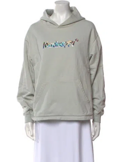 Pre-owned Madhappy Graphic Print Crew Neck Sweatshirt In Green