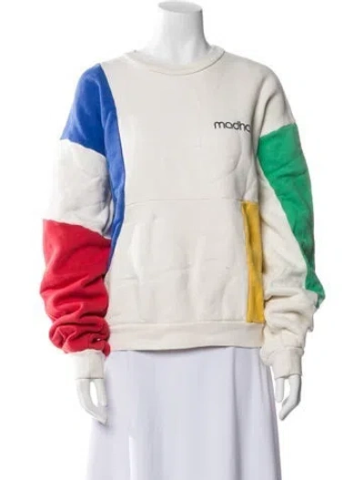 Pre-owned Madhappy Graphic Print Crew Neck Sweatshirt In Multi