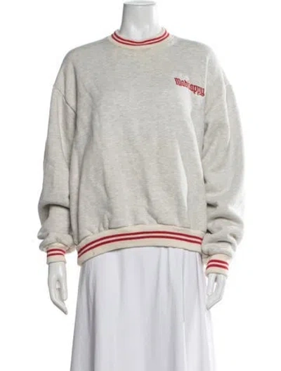 Pre-owned Madhappy Graphic Print Crew Neck Sweatshirt In Multicolor