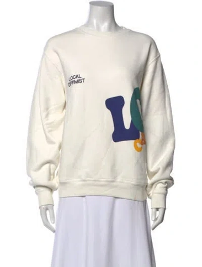 Pre-owned Madhappy Graphic Print Crew Neck Sweatshirt In Neutral