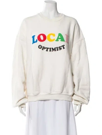 Pre-owned Madhappy Graphic Print Crew Neck Sweatshirt In Neutral
