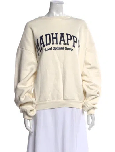 Pre-owned Madhappy Graphic Print Crew Neck Sweatshirt In Neutral