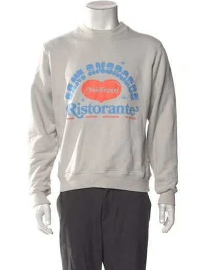 Pre-owned Madhappy Graphic Print Crew Neck Sweatshirt In Neutral