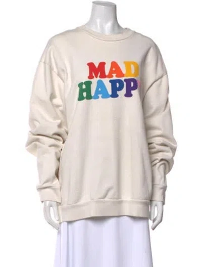 Pre-owned Madhappy Graphic Print Crew Neck Sweatshirt In Neutral