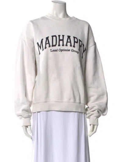 Pre-owned Madhappy Graphic Print Crew Neck Sweatshirt In Neutral