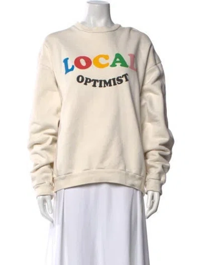 Pre-owned Madhappy Graphic Print Crew Neck Sweatshirt In Neutral