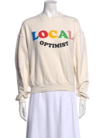 Pre-owned Madhappy Graphic Print Crew Neck Sweatshirt In Neutral