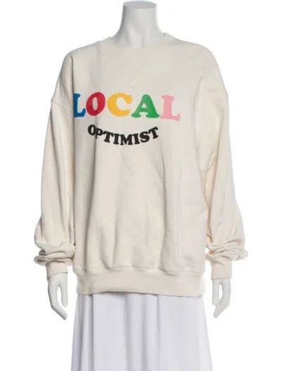 Pre-owned Madhappy Graphic Print Crew Neck Sweatshirt In Neutral