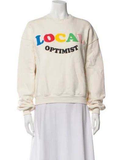 Pre-owned Madhappy Graphic Print Crew Neck Sweatshirt In Neutral