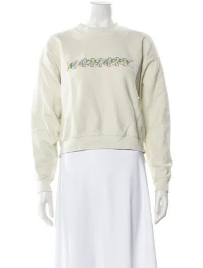 Pre-owned Madhappy Graphic Print Crew Neck Sweatshirt In Neutral