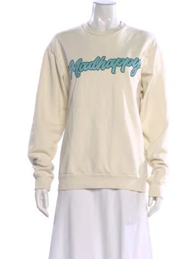 Pre-owned Madhappy Graphic Print Crew Neck Sweatshirt In Neutral