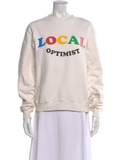 Pre-owned Madhappy Graphic Print Crew Neck Sweatshirt In Neutral