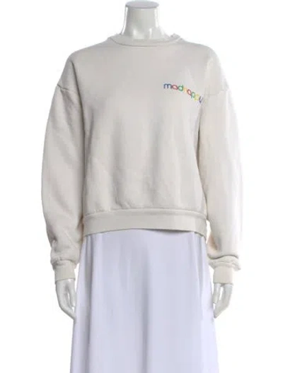 Pre-owned Madhappy Graphic Print Crew Neck Sweatshirt In Neutral