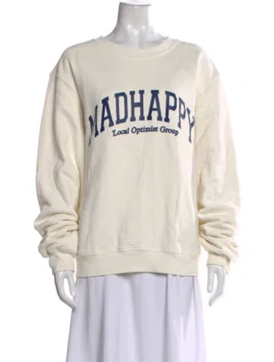 Pre-owned Madhappy Graphic Print Crew Neck Sweatshirt In Neutral