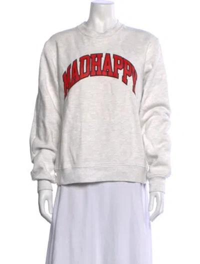 Pre-owned Madhappy Graphic Print Crew Neck Sweatshirt In Neutral