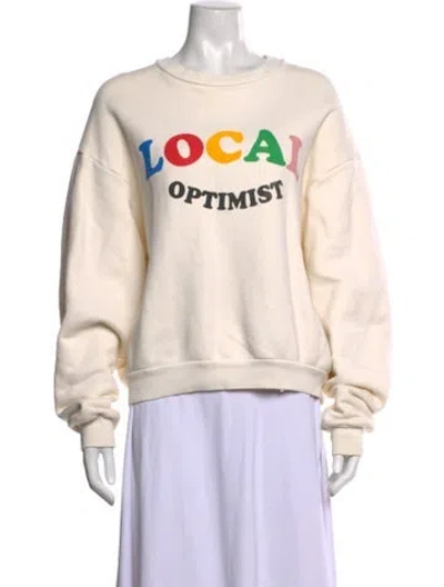Pre-owned Madhappy Graphic Print Crew Neck Sweatshirt In Neutral