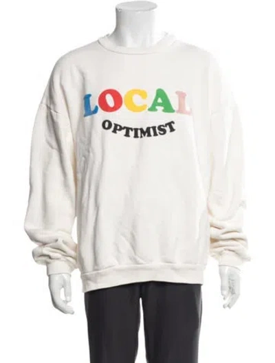 Pre-owned Madhappy Graphic Print Crew Neck Sweatshirt In Neutral