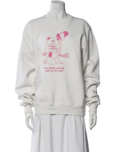 Pre-owned Madhappy Graphic Print Crew Neck Sweatshirt In Neutrals
