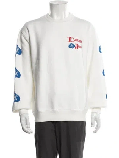 Pre-owned Madhappy Graphic Print Crew Neck Sweatshirt In Neutrals