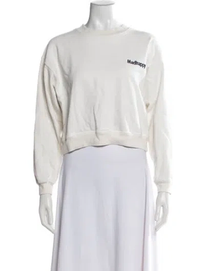 Pre-owned Madhappy Graphic Print Crew Neck Sweatshirt In Neutrals