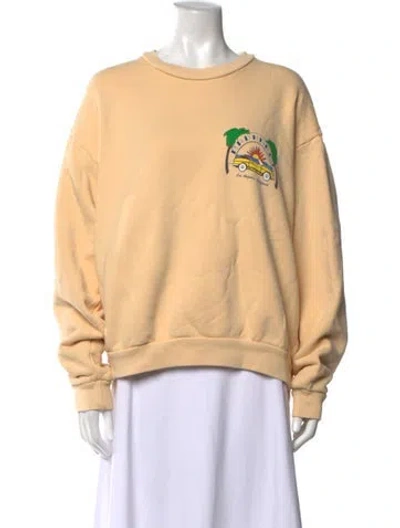 Pre-owned Madhappy Graphic Print Crew Neck Sweatshirt In Neutrals