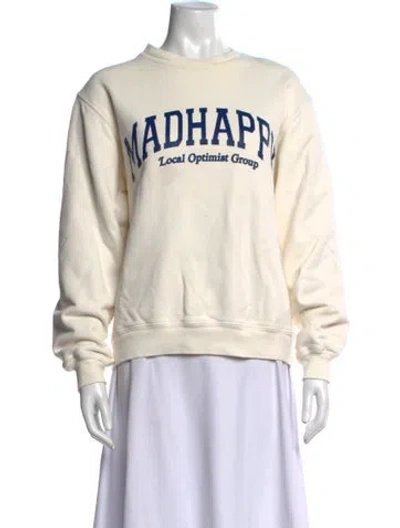 Pre-owned Madhappy Graphic Print Crew Neck Sweatshirt In Neutrals
