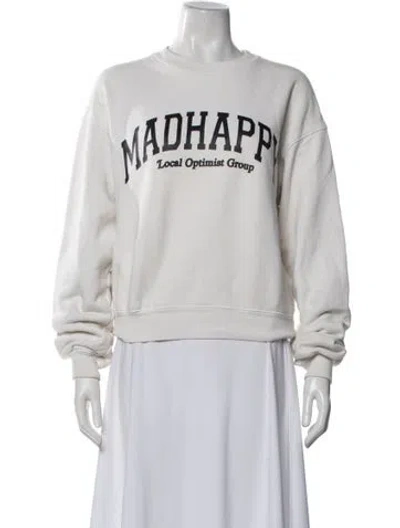 Pre-owned Madhappy Graphic Print Crew Neck Sweatshirt In Neutrals