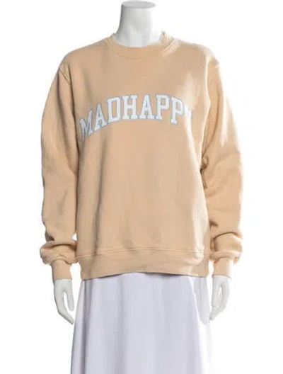 Pre-owned Madhappy Graphic Print Crew Neck Sweatshirt In Neutrals