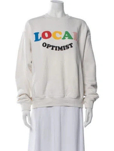 Pre-owned Madhappy Graphic Print Crew Neck Sweatshirt In Neutrals