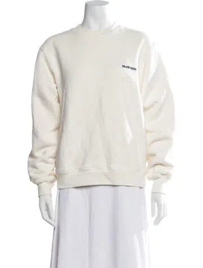 Pre-owned Madhappy Graphic Print Crew Neck Sweatshirt In Neutrals