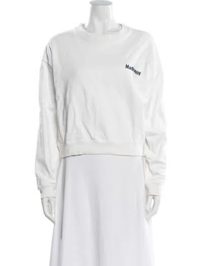Pre-owned Madhappy Graphic Print Crew Neck Sweatshirt In Neutrals