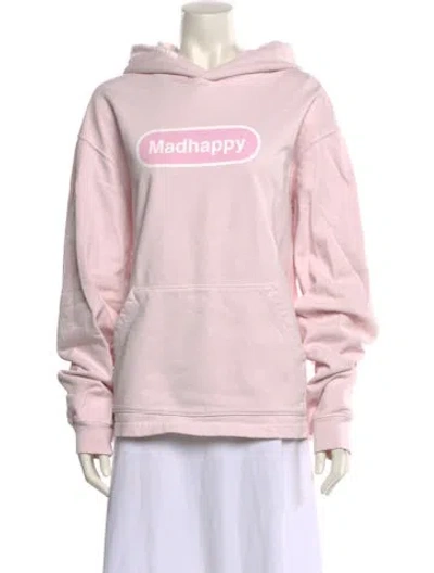 Pre-owned Madhappy Graphic Print Crew Neck Sweatshirt In Pink