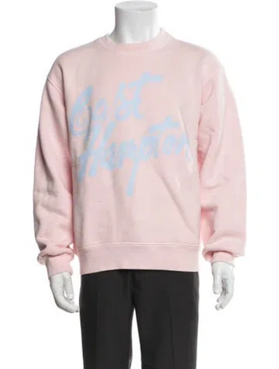 Pre-owned Madhappy Graphic Print Crew Neck Sweatshirt In Pink