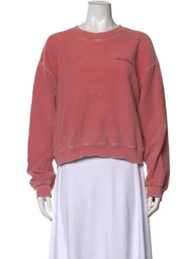 Pre-owned Madhappy Graphic Print Crew Neck Sweatshirt In Pink