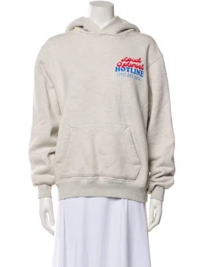 Pre-owned Madhappy Graphic Print Crew Neck Sweatshirt In White