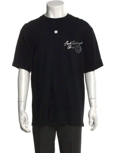 Pre-owned Madhappy Graphic Print Crew Neck T-shirt In Black