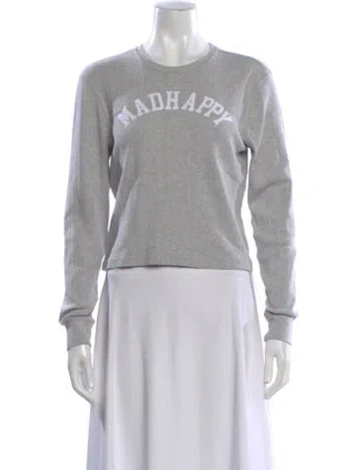 Pre-owned Madhappy Graphic Print Crew Neck T-shirt In Gray