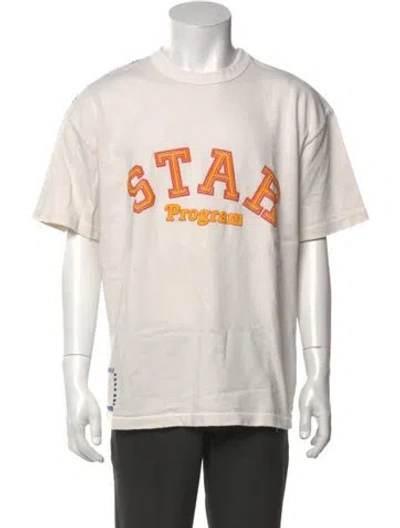 Pre-owned Madhappy Graphic Print Crew Neck T-shirt In Neutral