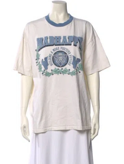 Pre-owned Madhappy Graphic Print Crew Neck T-shirt In Neutral