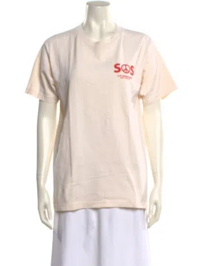 Pre-owned Madhappy Graphic Print Crew Neck T-shirt In Neutral