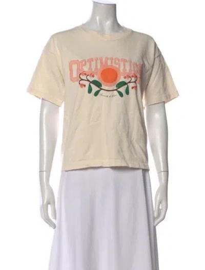Pre-owned Madhappy Graphic Print Crew Neck T-shirt In Neutral