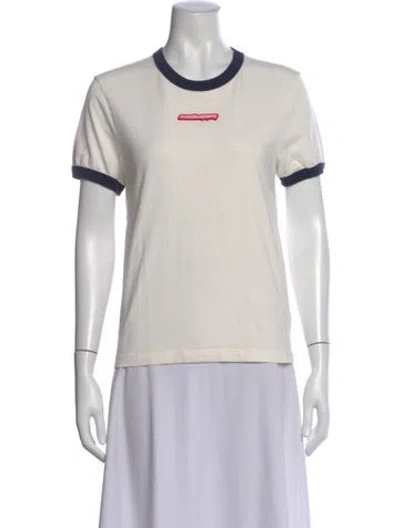 Pre-owned Madhappy Graphic Print Crew Neck T-shirt In Neutral