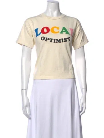 Pre-owned Madhappy Graphic Print Crew Neck T-shirt In Neutral