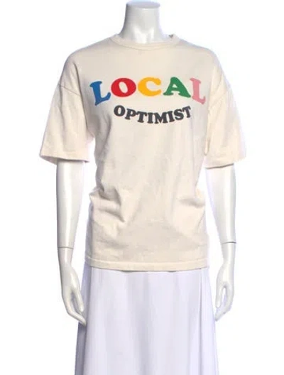Pre-owned Madhappy Graphic Print Crew Neck T-shirt In Neutral