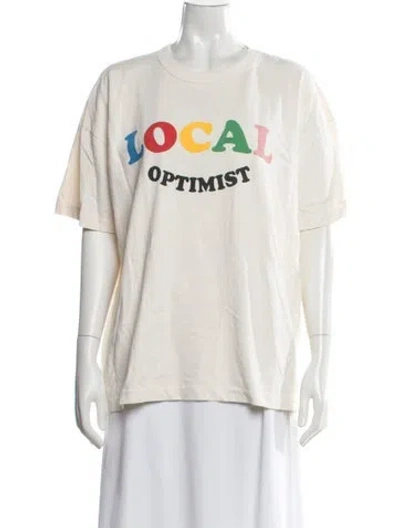 Pre-owned Madhappy Graphic Print Crew Neck T-shirt In Neutrals